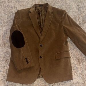 Stafford Tan Blazer with Black Elbow Patches